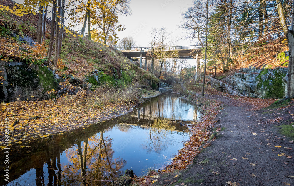 Prestebekken, a creek in Lund, Kristiansand, Norway Prestebekken, a creek in Lund, Kristiansand, Norway