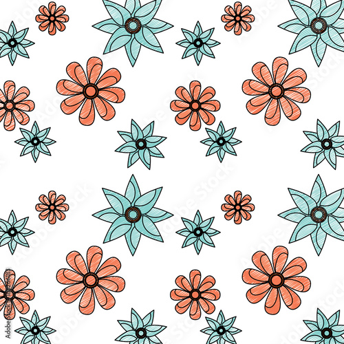 flower floral pattern image vector illustration design 