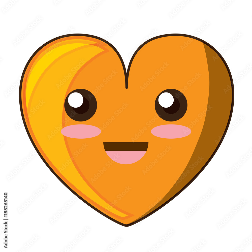 Fototapeta premium kawaii heart icon