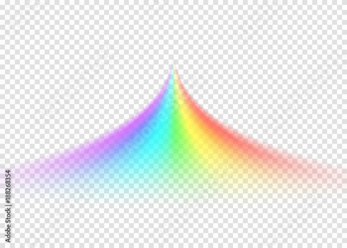 Rainbow road isolated on light transparent background