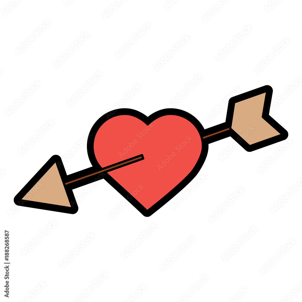 love heart pircied arrow valentine day romantic vector illustration love heart pircied arrow valentine day romantic vector illustration