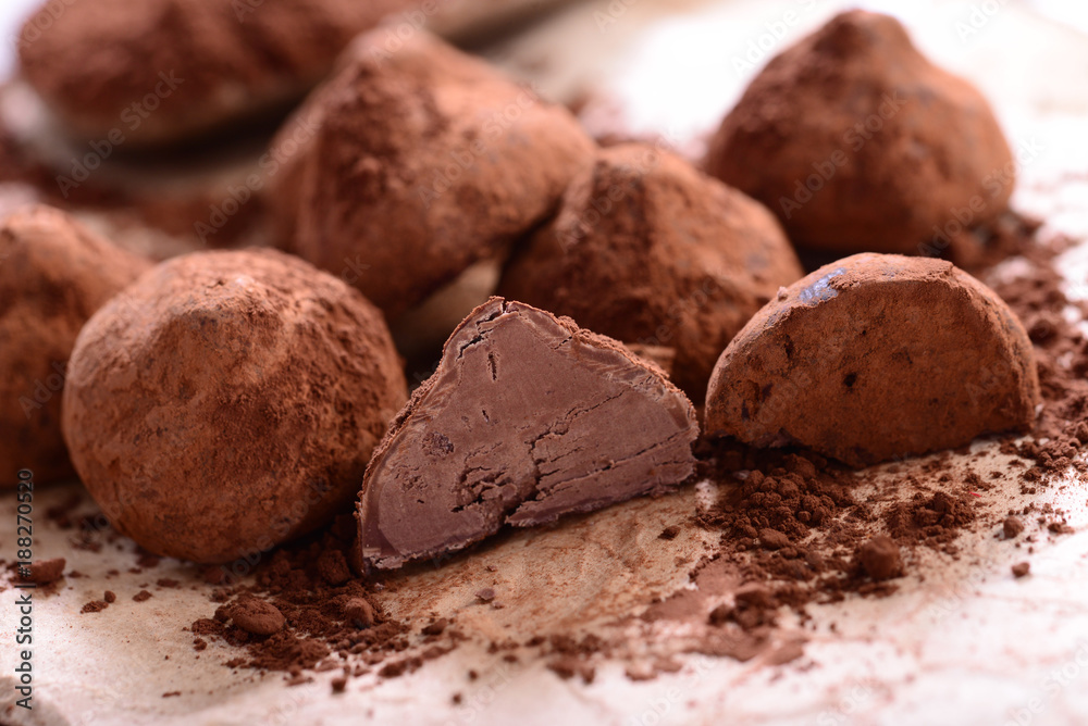 Chocolate candy - belgian truffles Chocolate candy - belgian truffles