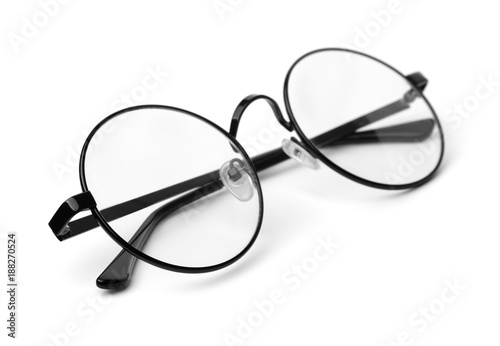 Black classic round eyeglasses
