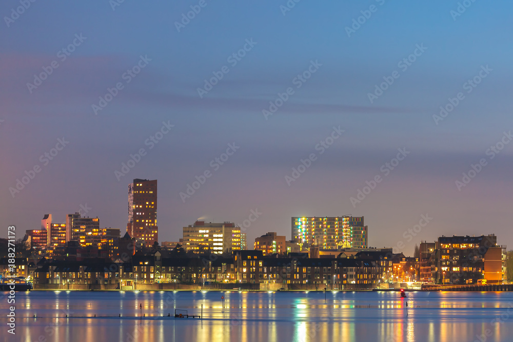 Apartment buildings and offices in the Dutch city of Nijmegen