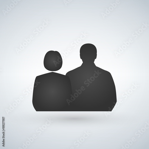 men and women silhouette ic...