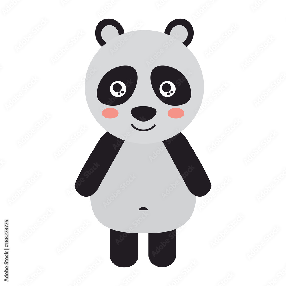 Naklejka premium panda cute animal icon image vector illustration design 