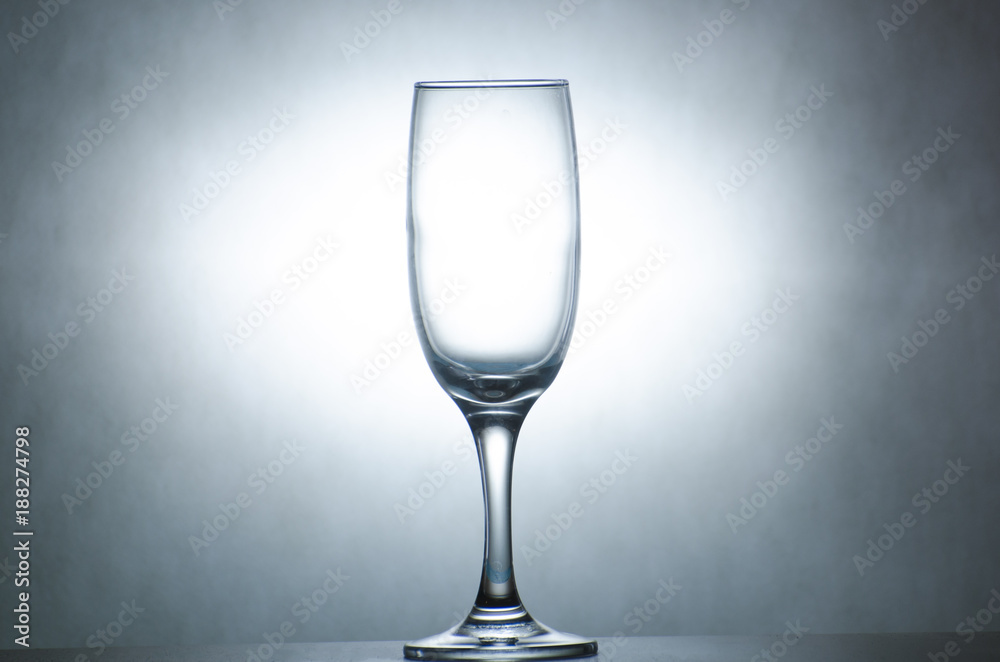 Empty glass. St Valentine's day Empty glass. St Valentine's day