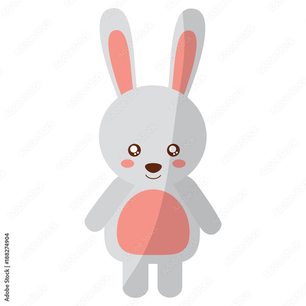 cute rabbit animal standing cartoon wildlife vector illustration cute rabbit animal standing cartoon wildlife vector illustration