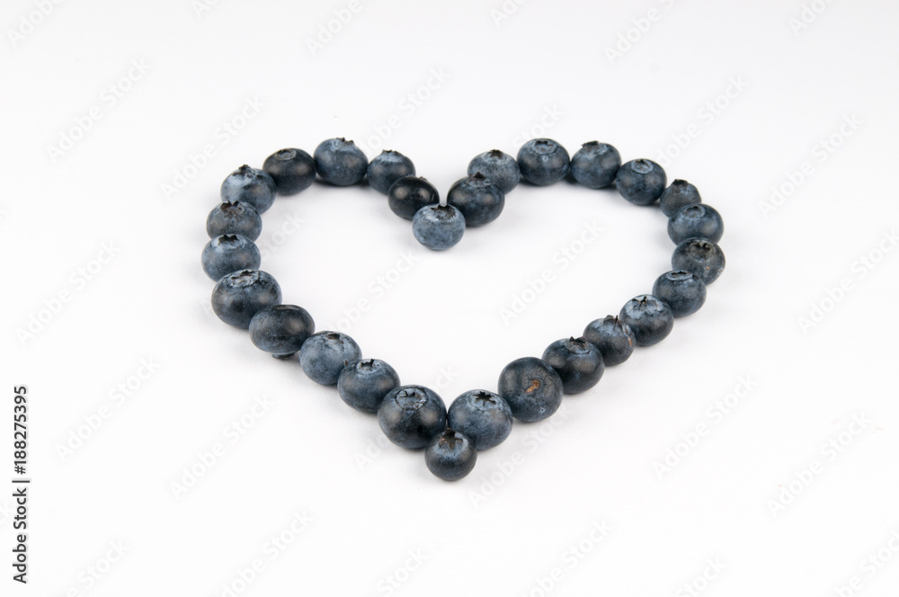 Close-up view of fresh Blueberries isolated on white background.Top view of Blueberry Close-up view of fresh Blueberries isolated on white background.Top view of Blueberry