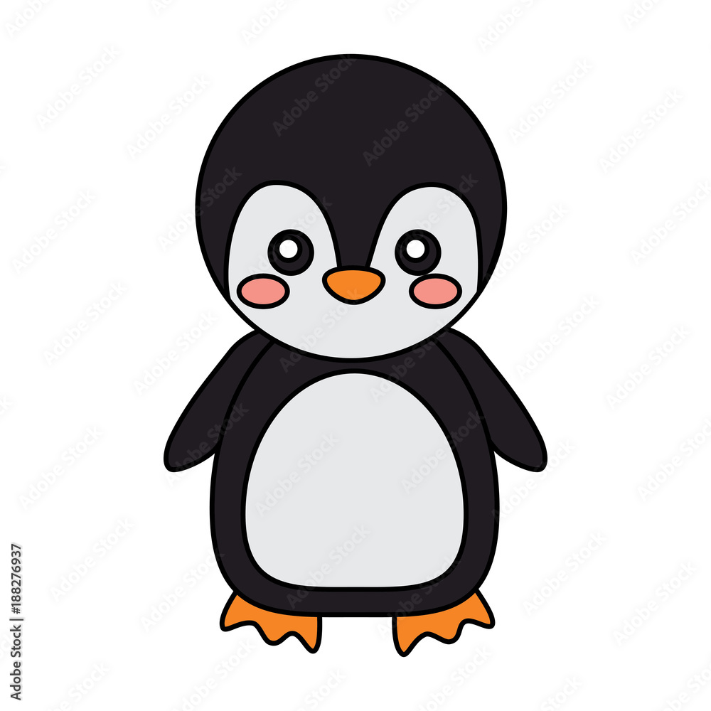 Obraz premium penguin cute animal icon image vector illustration design 