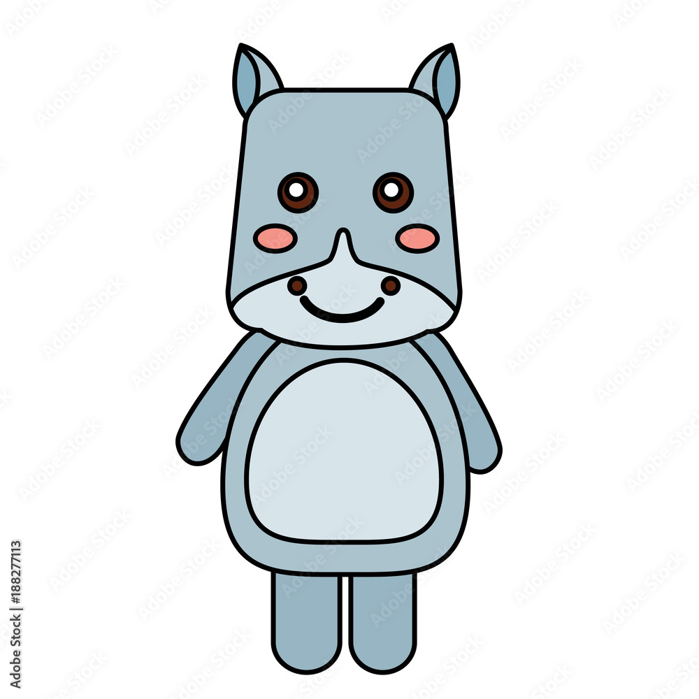 rhinoceros cute animal icon image vector illustration design rhinoceros cute animal icon image vector illustration design