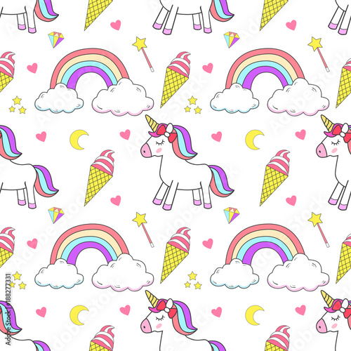 Unicorn set magic design element