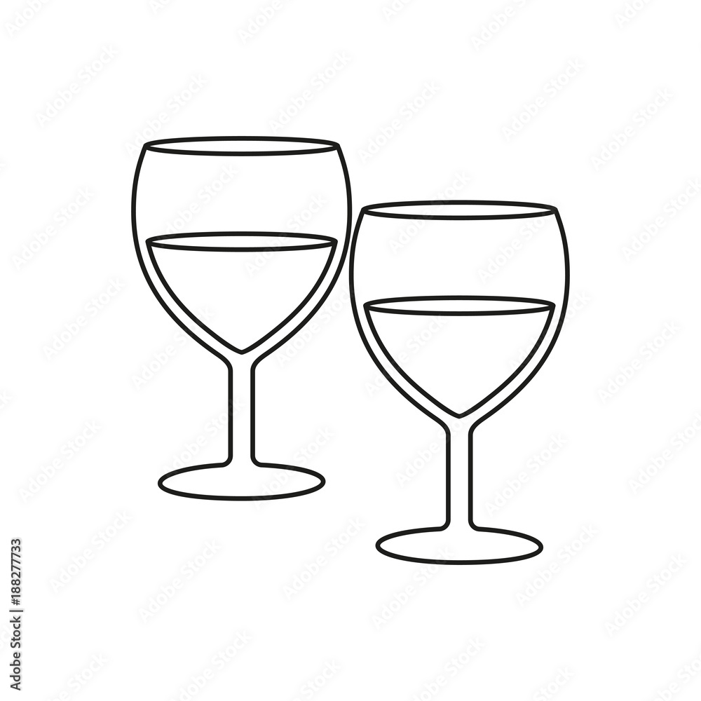 Glasses for wine icons