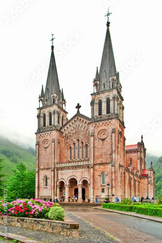 Basilica de Santa Maria in Spain, Covadonga. Toned