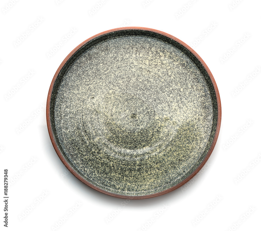Ceramic plate on white background Ceramic plate on white background