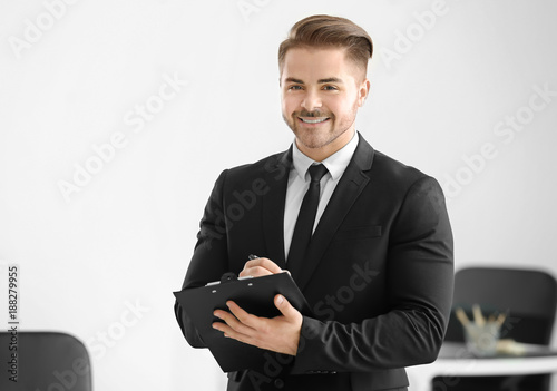 Attractive young lawyer in ...