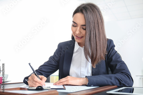 Attractive young lawyer in ...