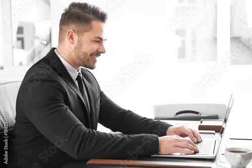 Attractive young lawyer in ...