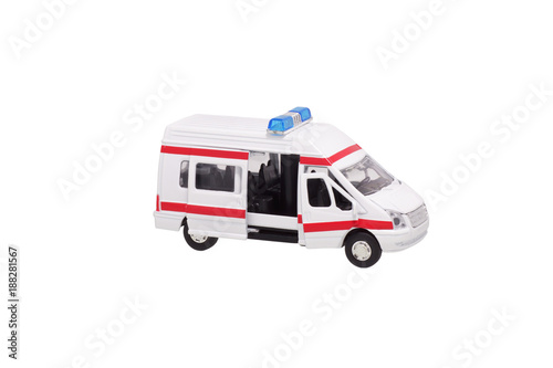 Ambulance car. A toy.