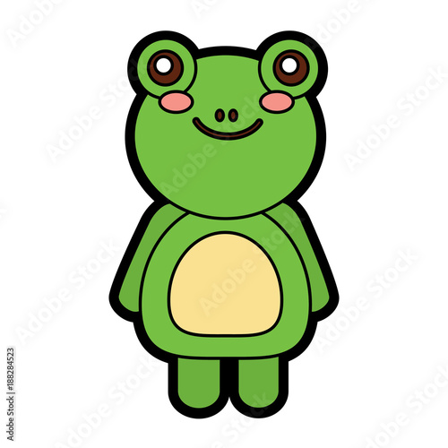 frog cute animal icon image vector illustration design 