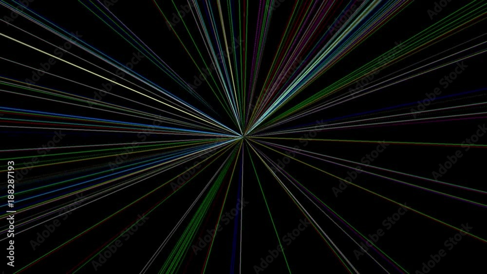  Diseño fractal caleidoscopico de estrella de colores con resplandor o fulgor de rayos