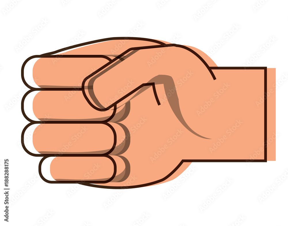 hand with clenched fist hand with clenched fist