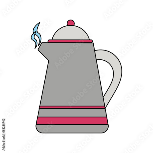 Porcelain kettle isolated icon vector illustration graphic design