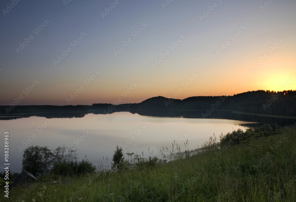 View of Maselga village. Kargopol district. Arkhangelsk Oblast. Russia