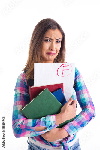 Student failed test and is disappointed