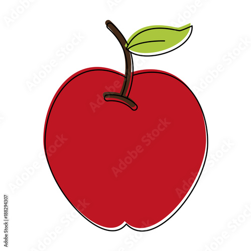 Apple fruit symbol icon vector illustration graphic design