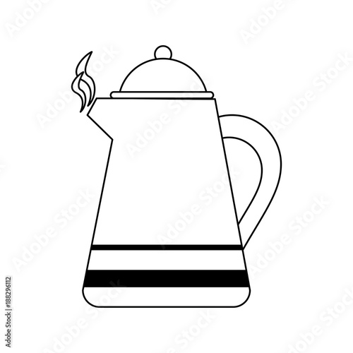 Porcelain kettle isolated icon vector illustration graphic design