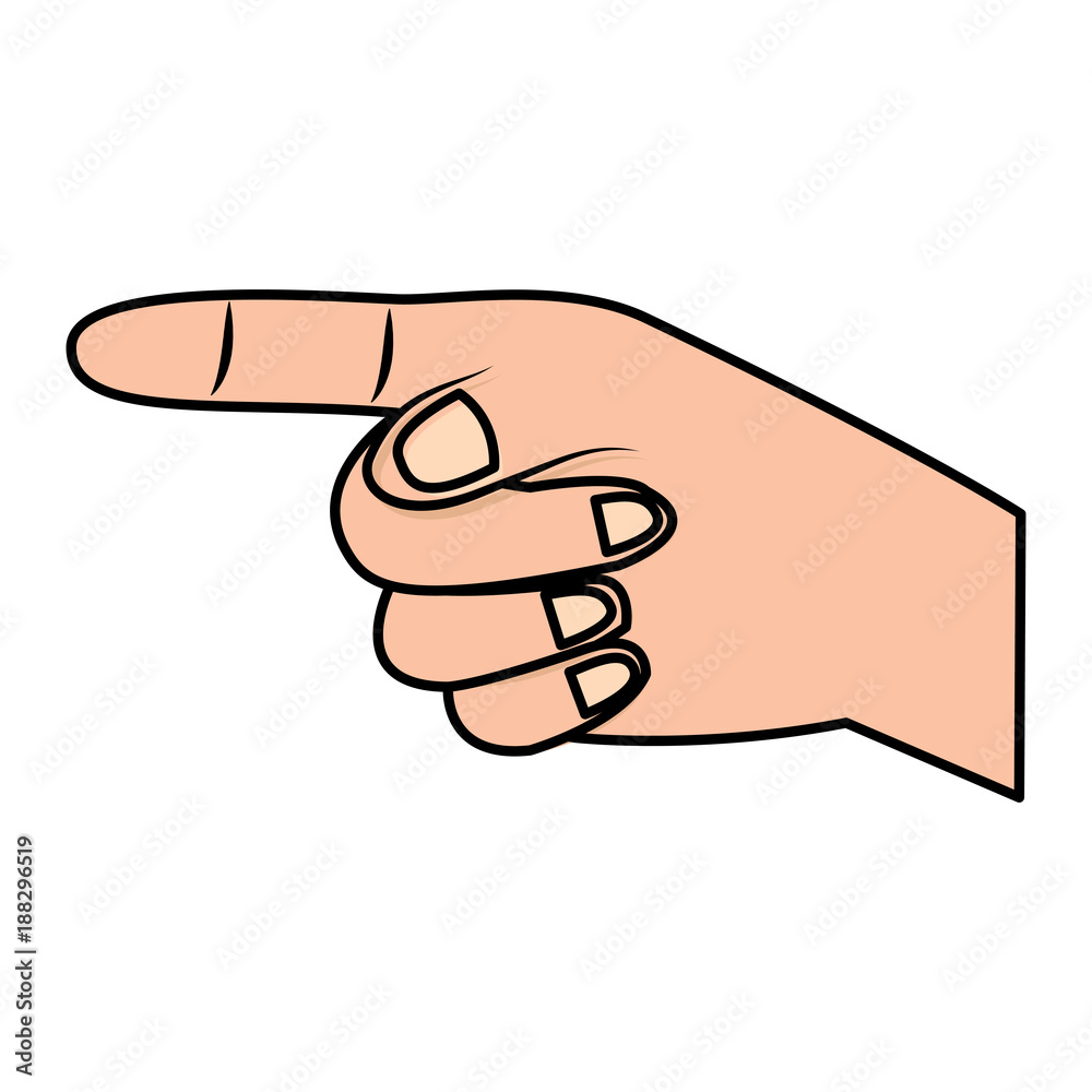 hand indicating or showing direction by pointing a finger vector illustration hand indicating or showing direction by pointing a finger vector illustration