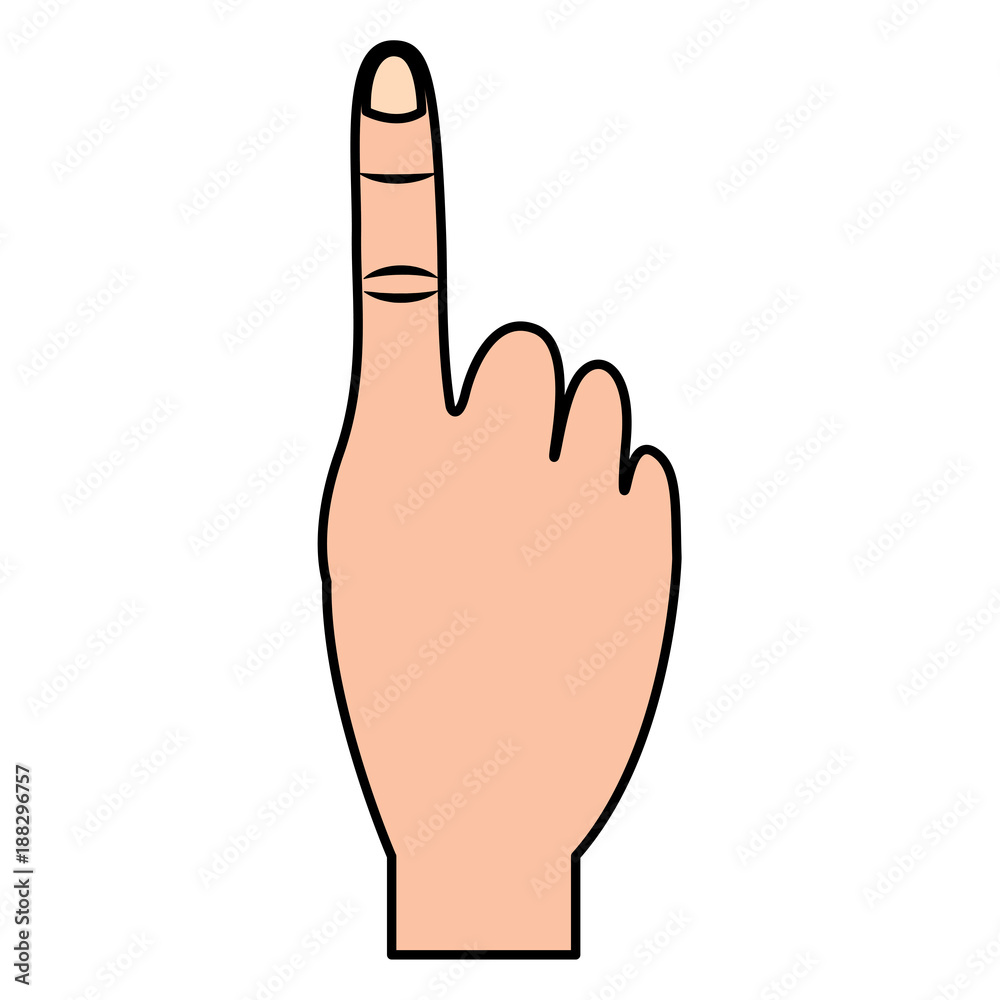 hand show forefinger finger pointing first vector illustration hand show forefinger finger pointing first vector illustration