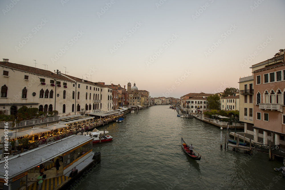 Venice Italy - September 27, 2016 Venice City night photos.