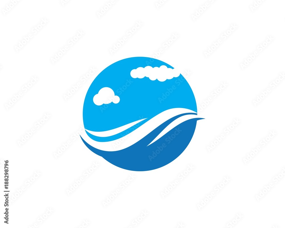 Water Wave symbol and icon Logo Template Water Wave symbol and icon Logo Template