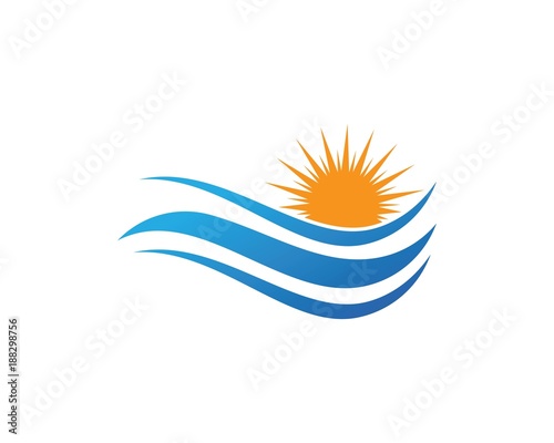 Water Wave symbol and icon Logo Template