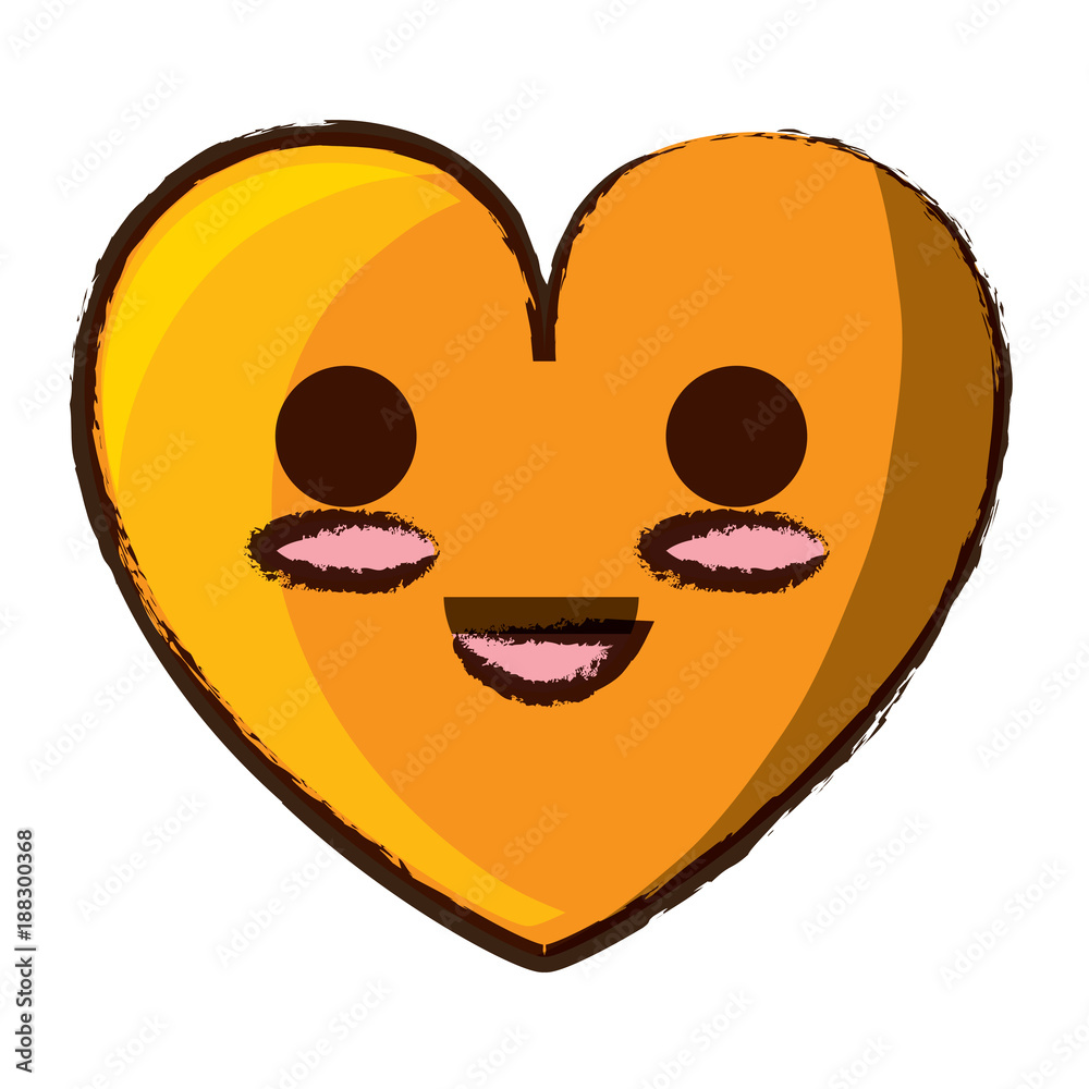 Fototapeta premium kawaii heart icon