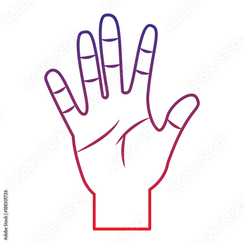 Wallpaper Mural open hand gesture icon image vector illustration design  Torontodigital.ca