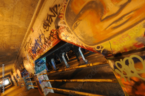 Graffiti in the Krog Street Tunnel in Atlanta photo