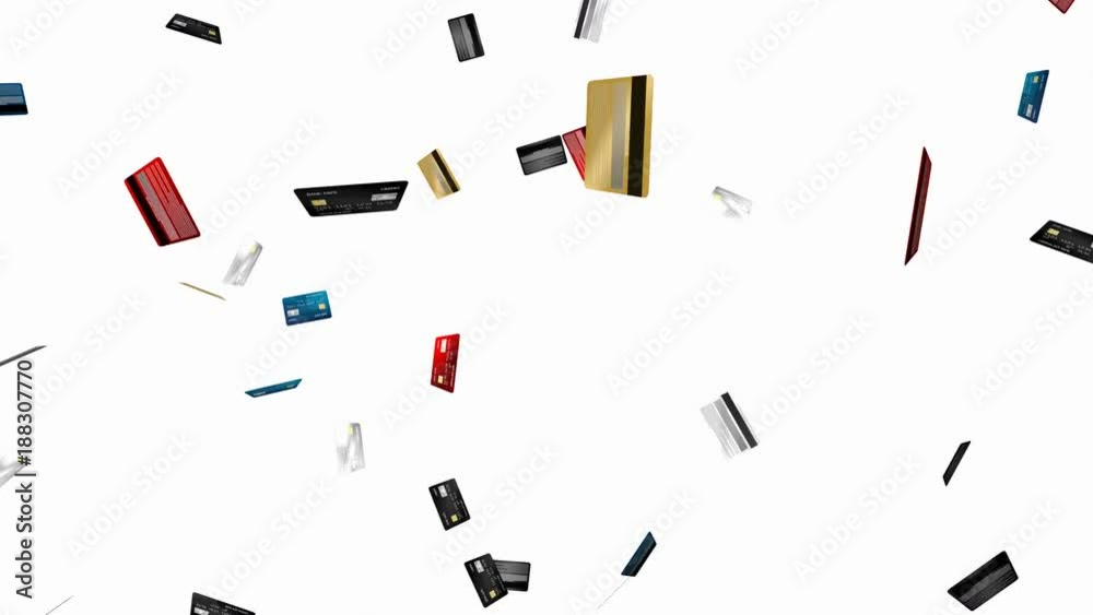 credit card - seamless looping, alpha channel and 4K
