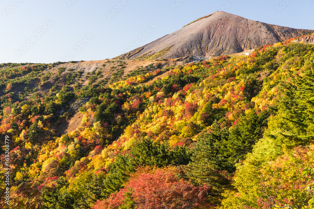 Bandai azuma skyline at Fukushima in autumn