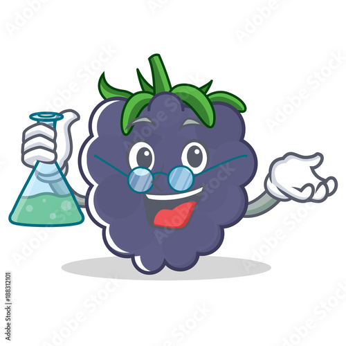 Professor blackberry character cartoon style