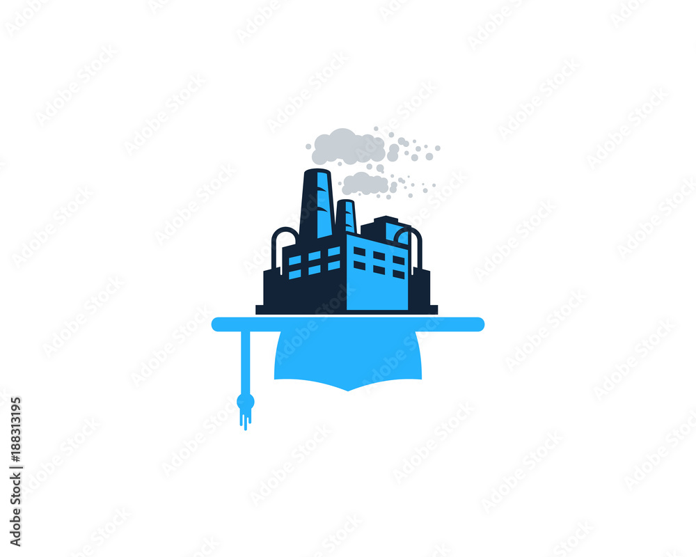 Factory Education Icon Logo Design Element Factory Education Icon Logo Design Element