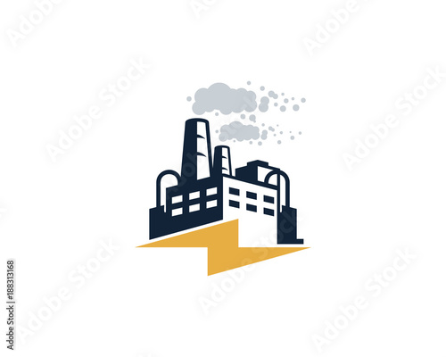 Factory Energy Icon Logo Design Element