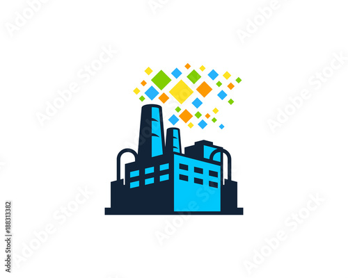 Digital Factory Icon Logo Design Element