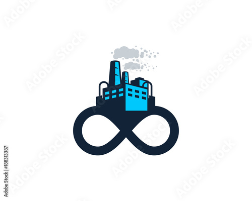 Factory Infinity Icon Logo Design Element