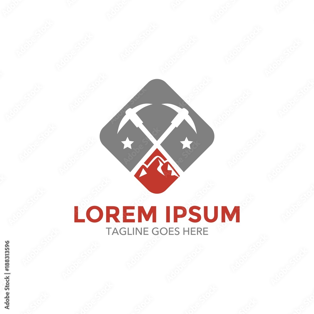 Mining company logo related. vector. editable Mining company logo related. vector. editable