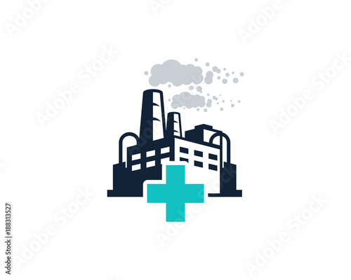 Health Factory Icon Logo Design Element