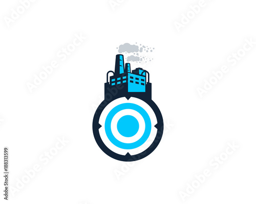 Factory Target Icon Logo Design Element