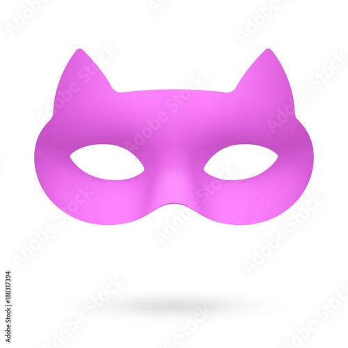 Rose cat masquerade eye mask